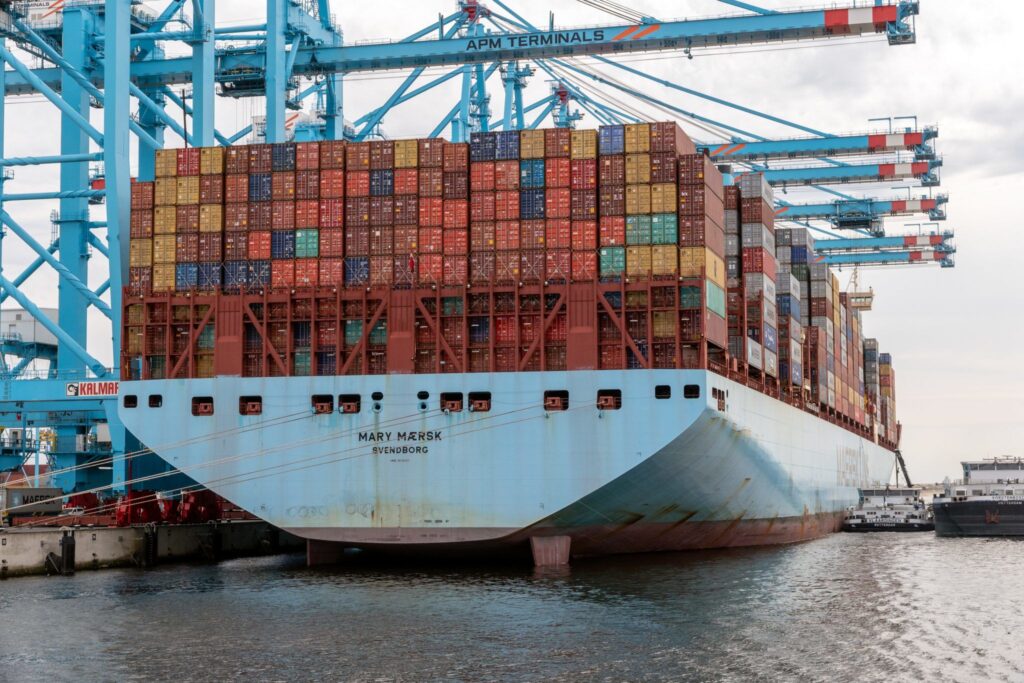 Container battle on the world&#39;s oceans - @shutterstock | VanderWolf Images 