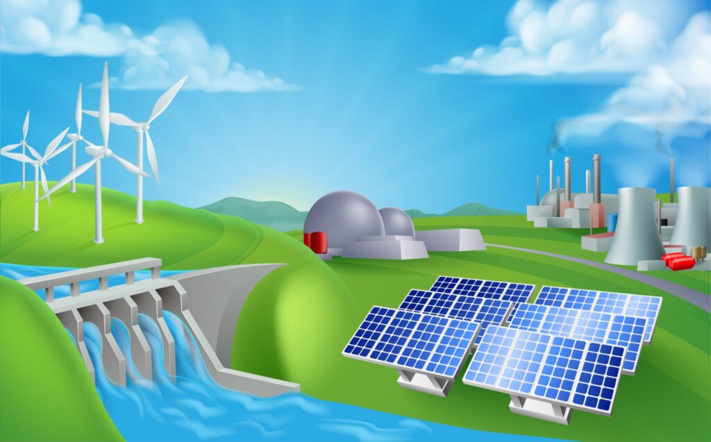 ドイツでは、電力構成の47%が再生可能エネルギーです