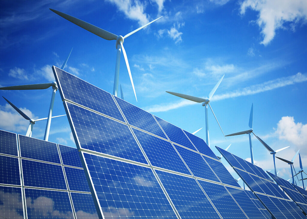 2020 年の風力と太陽エネルギーの開発