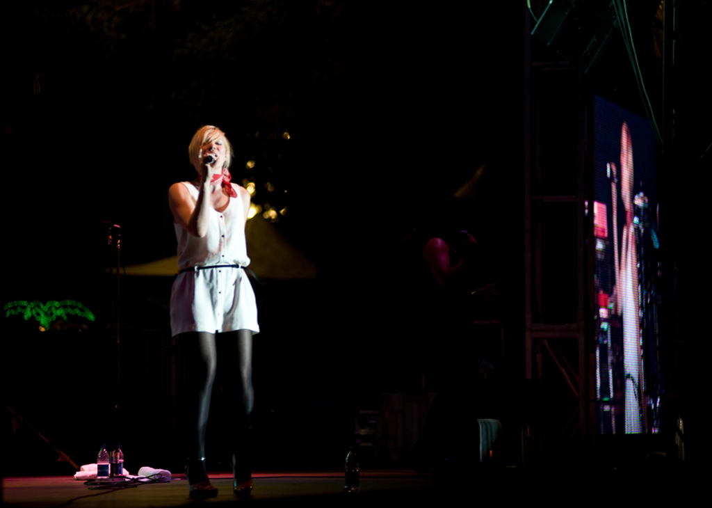 Natasha Bedingfield performs on stage at the California State Fair. 