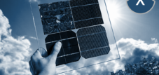 Für Solarmodule: Muster verschiedener Solarzellen polykristalliner und monokristalliner Typen