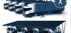 Cochera solar para camiones