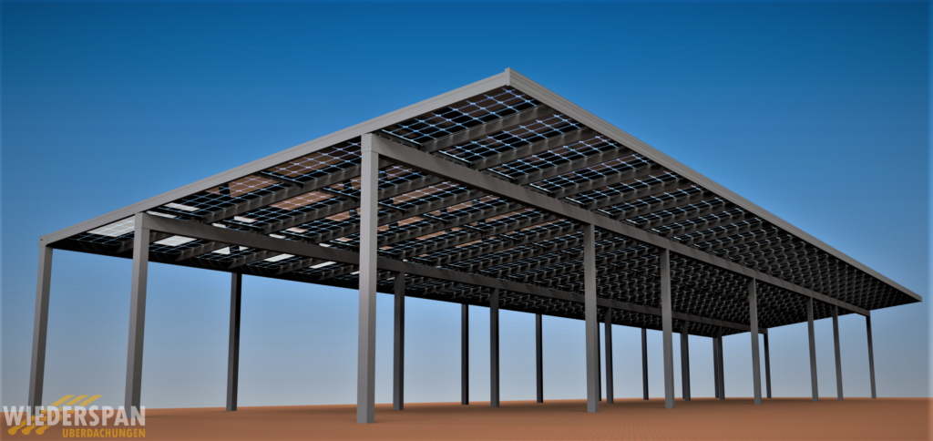Il sistema modulare per tettoie fotovoltaiche intelligenti per parcheggi di piccole e grandi dimensioni