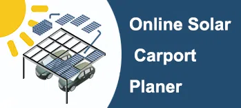 Planificateur de port solaire en ligne - configurateur d&#39;abri de voiture solaire
