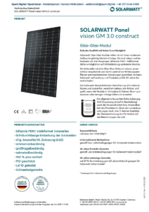 Vatios solares | visión construcción GM 3.0 | 360, 365 y 370 vatios 