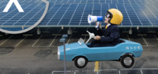 FV firemní parkoviště, také ideální řešení pro fotovoltaická parkovací místa pro města a obce