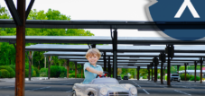 Zadaszenie solarne na otwarte miejsca parkingowe lub miejsca parkingowe