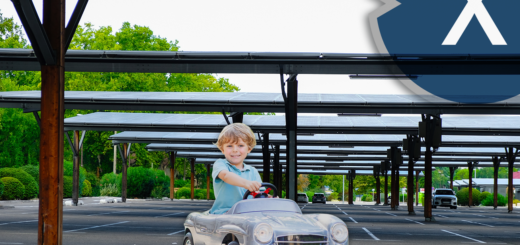 Solar roofing for open parking spaces or parking spaces