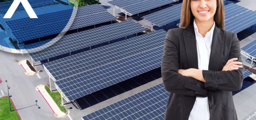 Energy-efficient employee parking spaces with solar