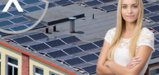 メクレンブルク・フォアポンメルン州の平屋根ホール建設: 太陽光発電エレベーションを備えた平屋根ソーラー構造