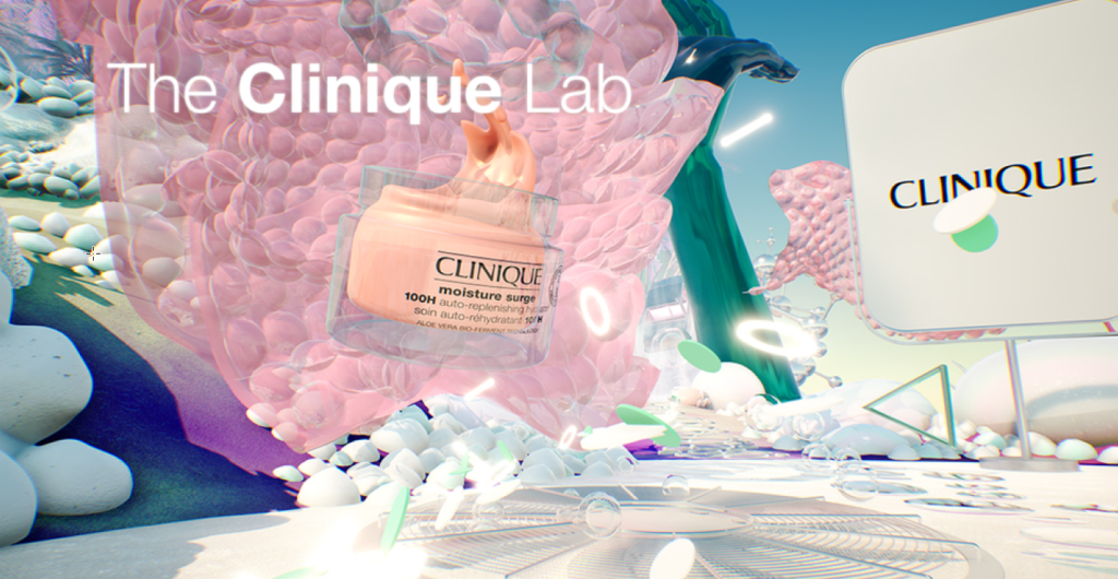 Metaświat V-Commerce: laboratorium Clinique (wirtualne).