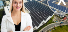 Solar hall construction wanted in Saxony: Flat roof solar structure with photovoltaic support