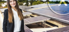 Solar Dach für Hallen und Gebäude in Schleswig-Holstein: Flachdach Solar Aufbau mit Photovoltaik Aufständerung