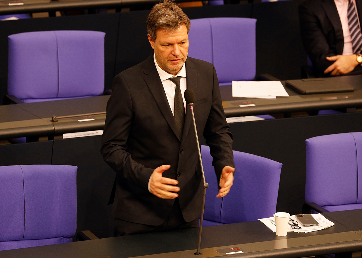 Robert Habeck en el Bundestag, 2022