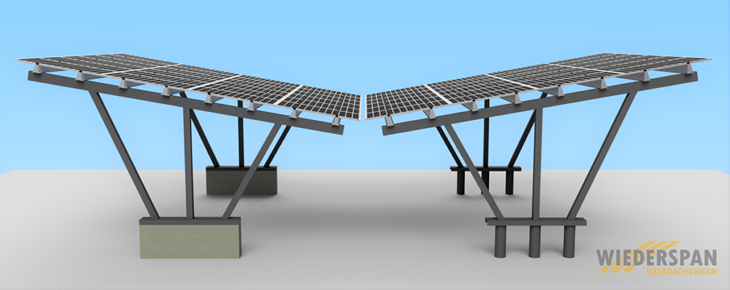 Photovoltaic large parking lot systems