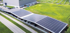 Toiture de parking photovoltaïque/solaire, grand parking solaire