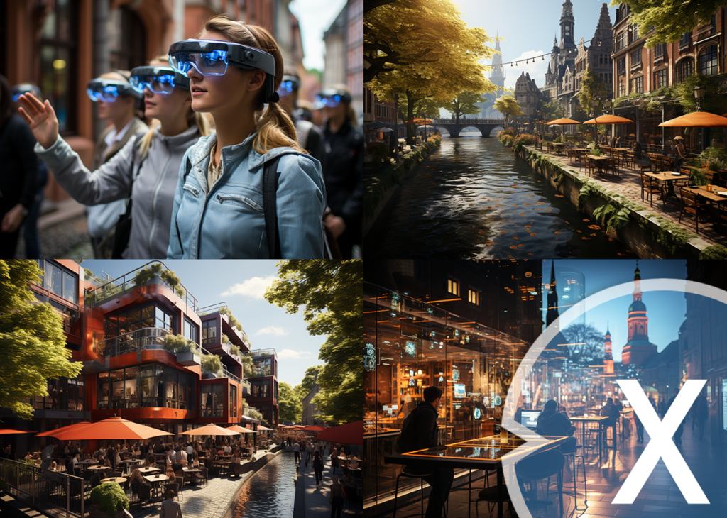 AI &amp; XR 3D renderovací stroj: Metaverse Tourist Touch Points – kontaktní místo virtuální rozšířené reality pro zainteresované strany a návštěvníky