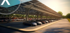 Macchina per rendering 3D AI e XR: tettoie per posti auto fotovoltaici - La soluzione energetica a prova di futuro per aziende e istituzioni pubbliche