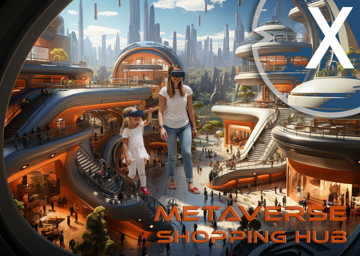Metaverse Shopping Mall with White Label Solutions - V-Commerce Hub in Decentraland and Spatial 